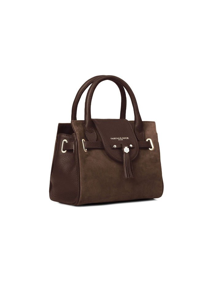 Young Ideas/Henmores - Mini Windsor Handbag - Chocolate Suede - OS