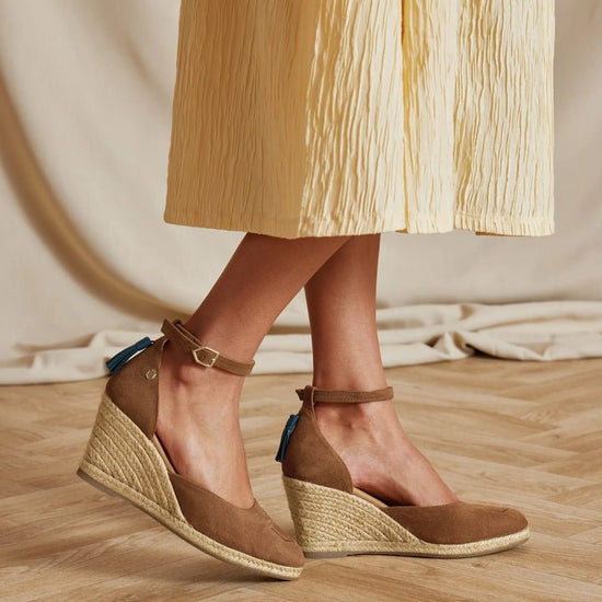 Young Ideas/Henmores - Monaco Wedge Shoe - Tan Suede - 4