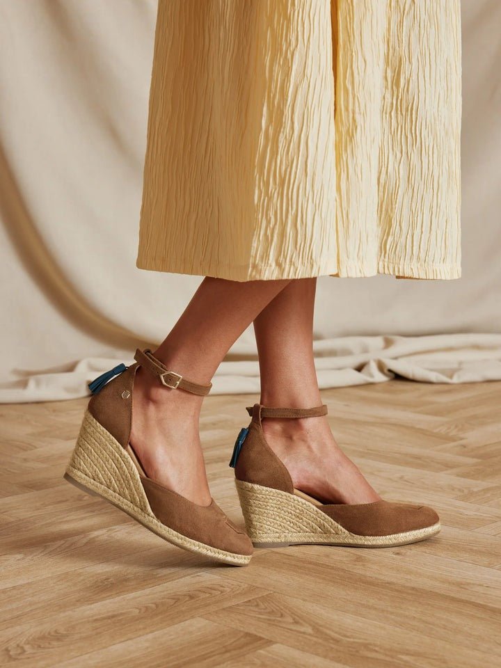Young Ideas/Henmores - Monaco Wedge Shoe - Tan Suede - 4