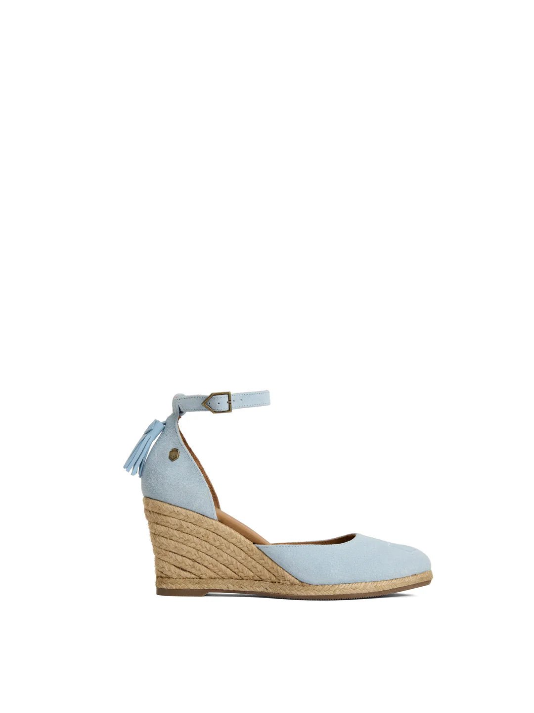 Young Ideas & Henmores - Monaco Wedge Shoe - Sky Blue Suede - 4