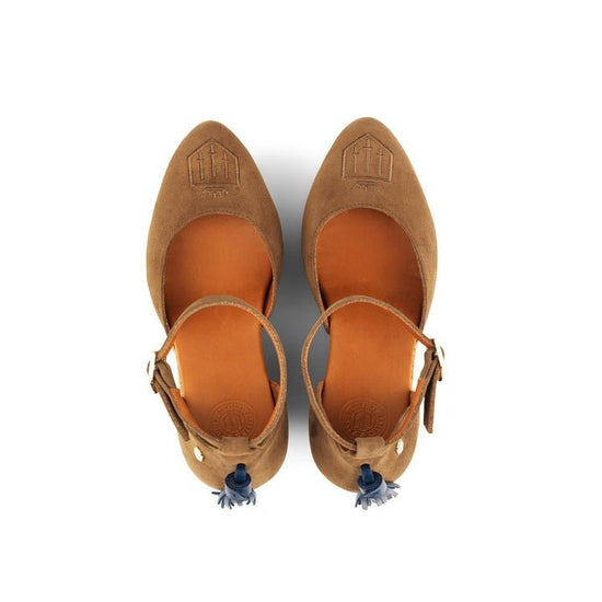 Young Ideas/Henmores - Monaco Wedge Shoe - Tan Suede - 4