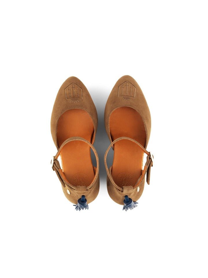 Young Ideas/Henmores - Monaco Wedge Shoe - Tan Suede - 4