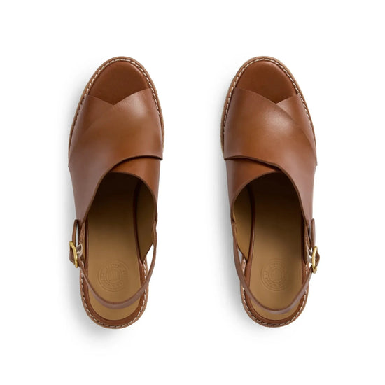 Young Ideas & Henmores - Morella Wedge Shoe - Tan Suede - 4