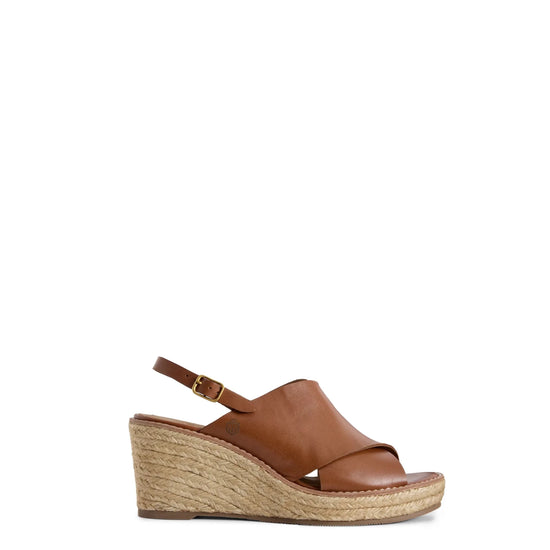 Young Ideas & Henmores - Morella Wedge Shoe - Tan Suede - 4
