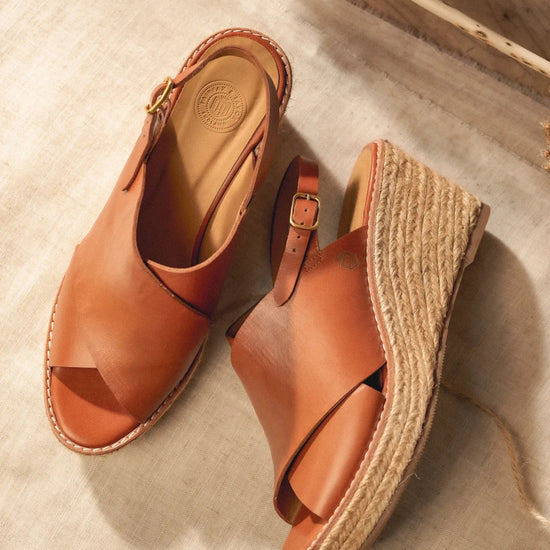 Young Ideas & Henmores - Morella Wedge Shoe - Tan Suede - 4