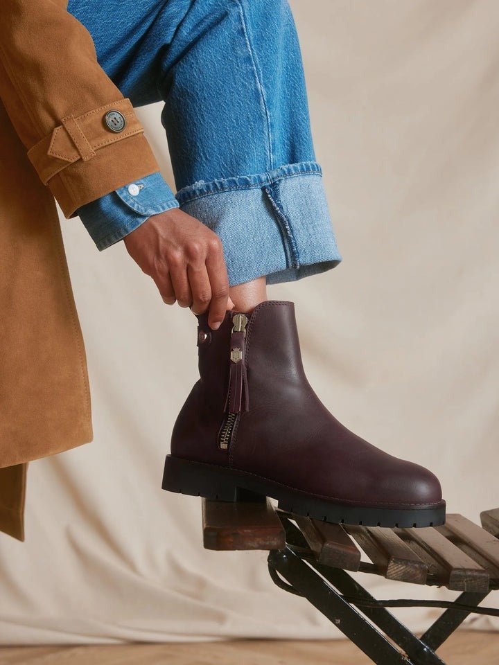 Young Ideas/Henmores - Oakham Waterproof Ankle Boot - Mahogany Leather - 4