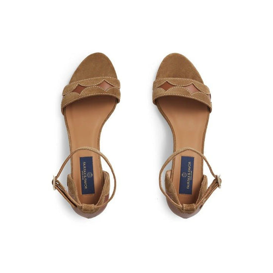 Young Ideas/Henmores - Ohio Heeled Sandal - Tan Suede - 4