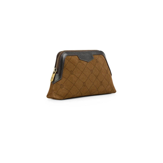 Young Ideas & Henmores -Printed Bircham Pouch -Tan Suede -OS