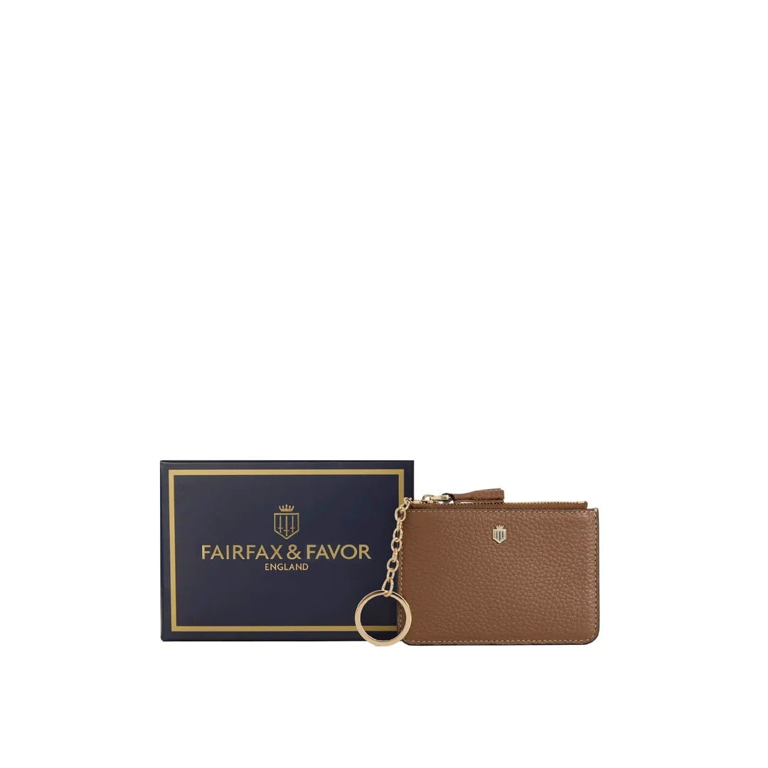 Young Ideas & Henmores -Purse Key Ring -Tan Leather -OS