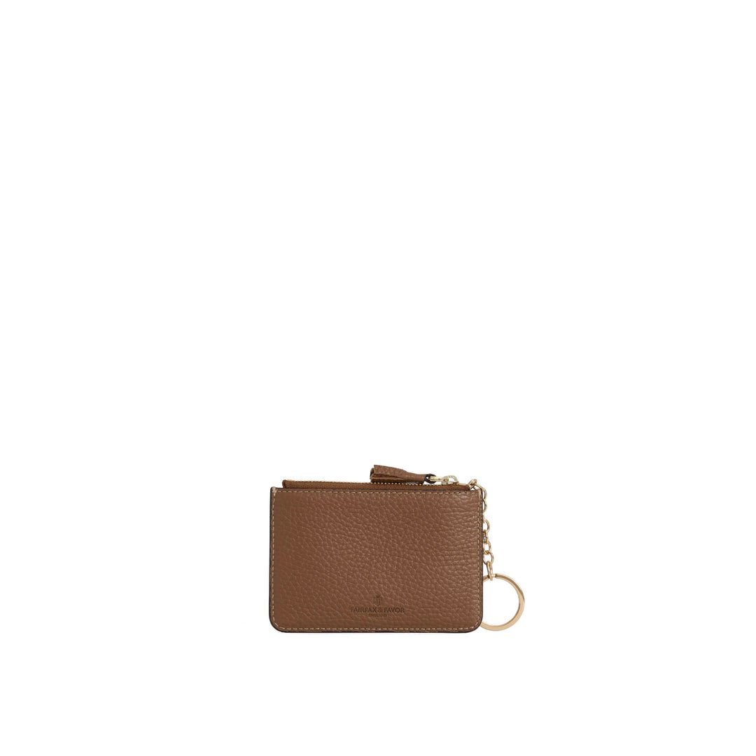 Young Ideas & Henmores -Purse Key Ring -Tan Leather -OS