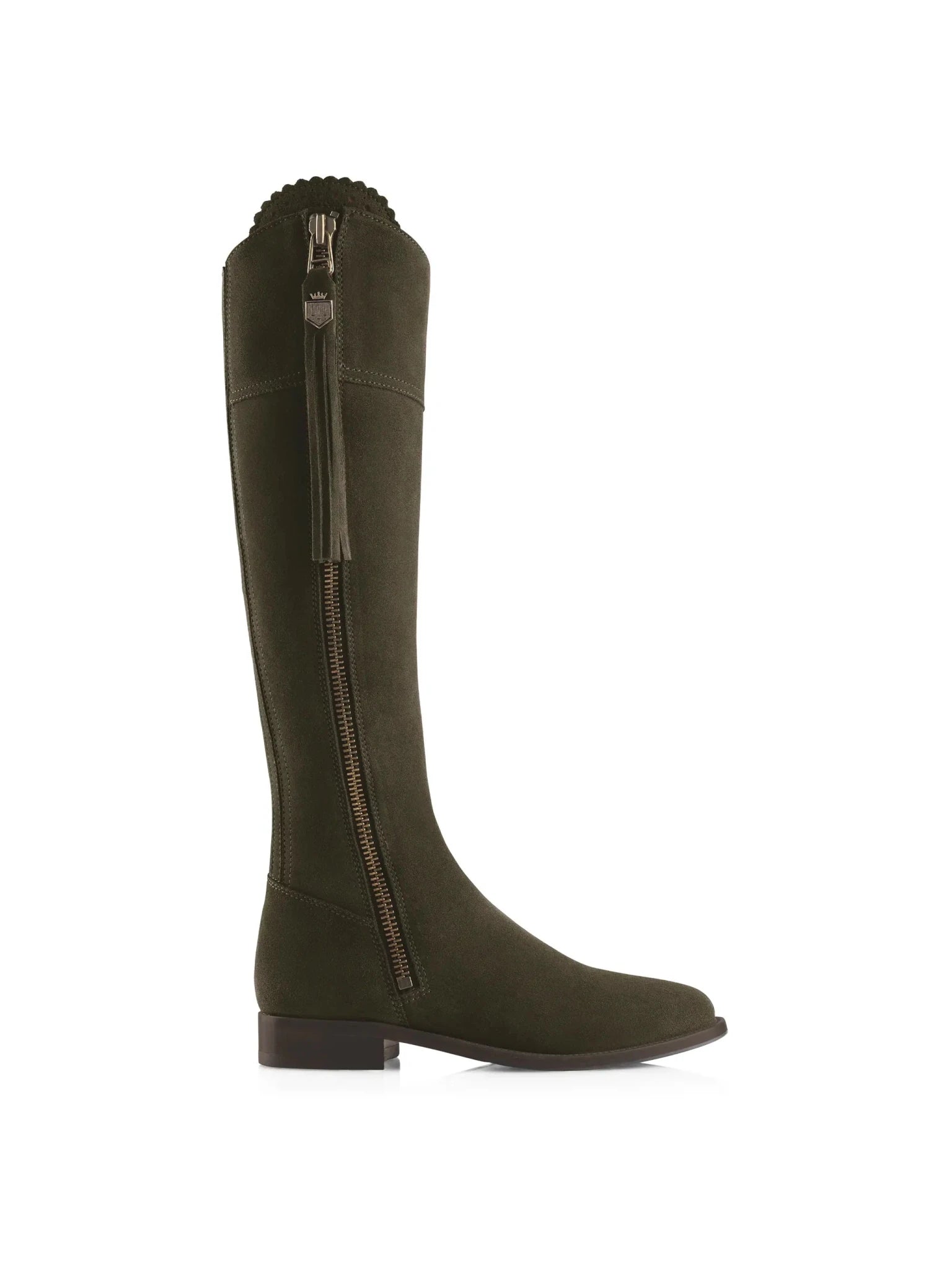 Young Ideas & Henmores - Regina Flat Suede Boot - Moss Green - 4