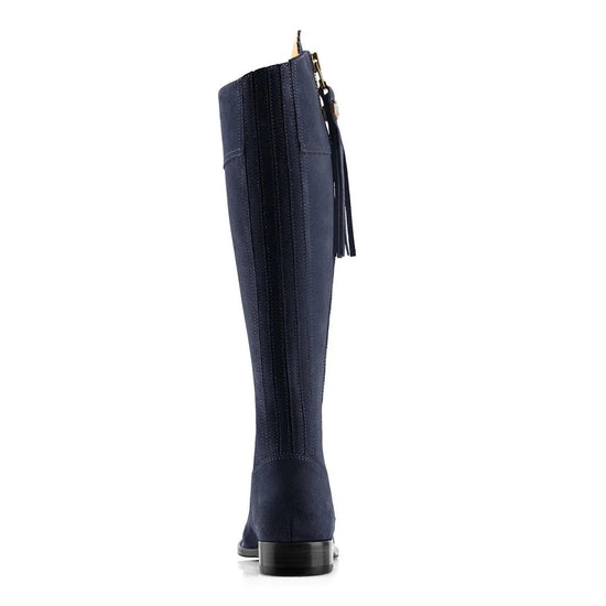Young Ideas & Henmores - Regina Flat Suede Boot - Navy Blue - 6