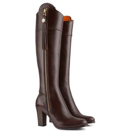 Young Ideas/Henmores - Regina Heeled Leather Boot - Mahogany Leather - 4