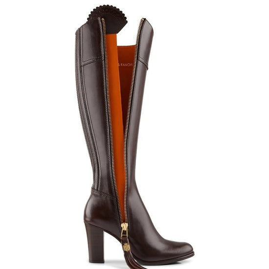 Young Ideas/Henmores - Regina Heeled Leather Boot - Mahogany Leather - 4