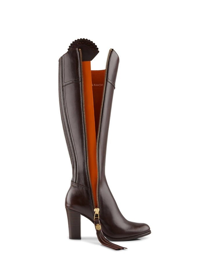 Young Ideas/Henmores - Regina Heeled Leather Boot - Mahogany Leather - 4