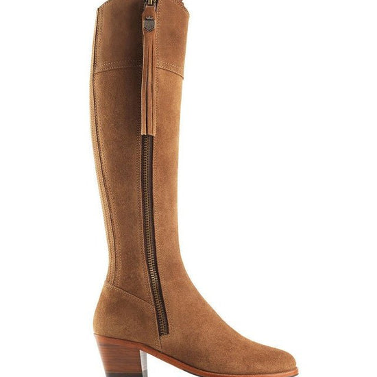 Young Ideas & Henmores - Regina Heeled Suede Boot - Tan Suede - 3