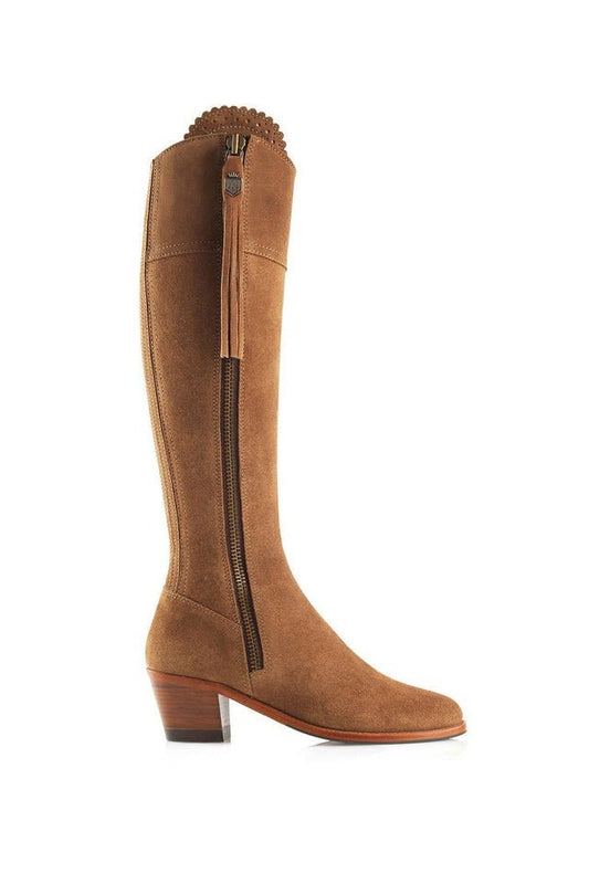 Young Ideas & Henmores - Regina Heeled Suede Boot - Tan Suede - 3