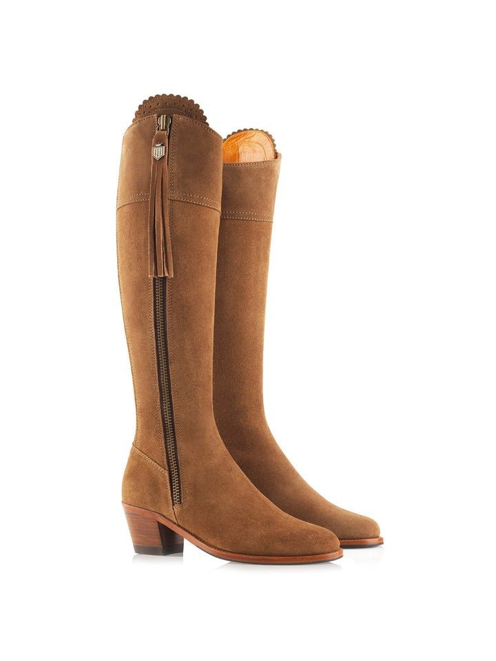 Young Ideas & Henmores - Regina Heeled Suede Boot - Tan Suede - 3