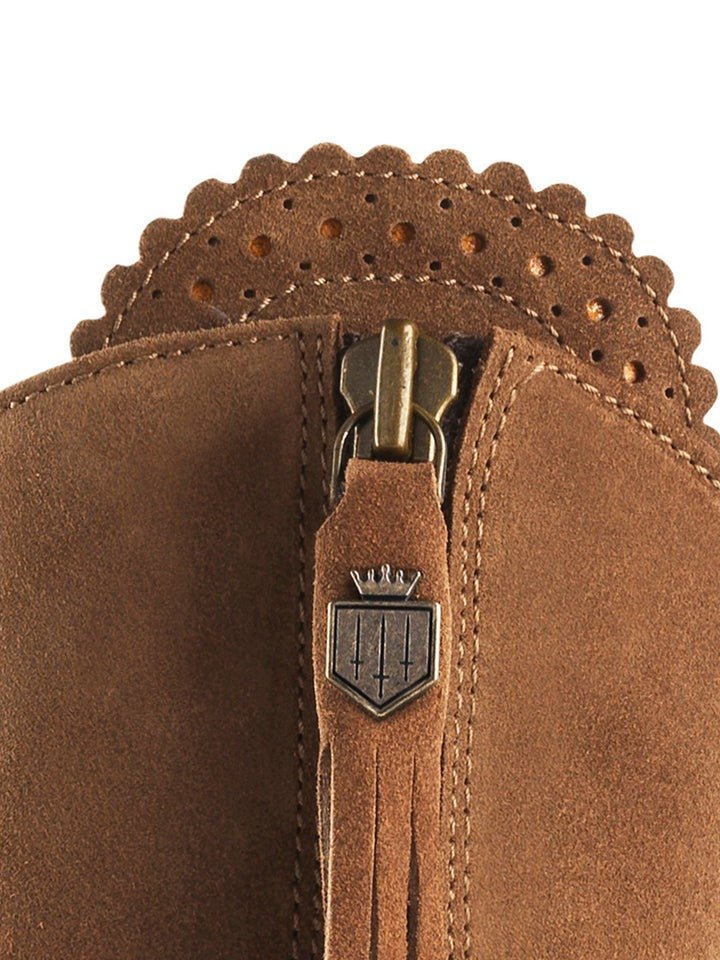 Young Ideas & Henmores - Regina Heeled Suede Boot - Tan Suede - 3