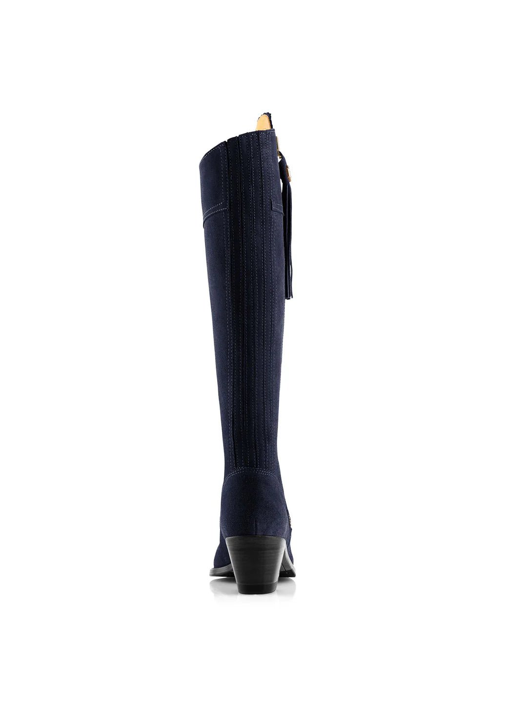 Young Ideas & Henmores - Regina Narrow Fit Heeled Suede Boot - Navy Suede - 4