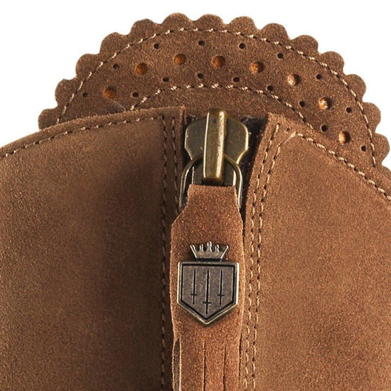 Young Ideas/Henmores - Regina Narrow Fit Heeled Suede Boot - Tan Suede - 4