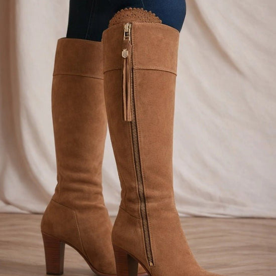 Young Ideas/Henmores - Regina Sporting Fit Heeled Boot - tan - 6