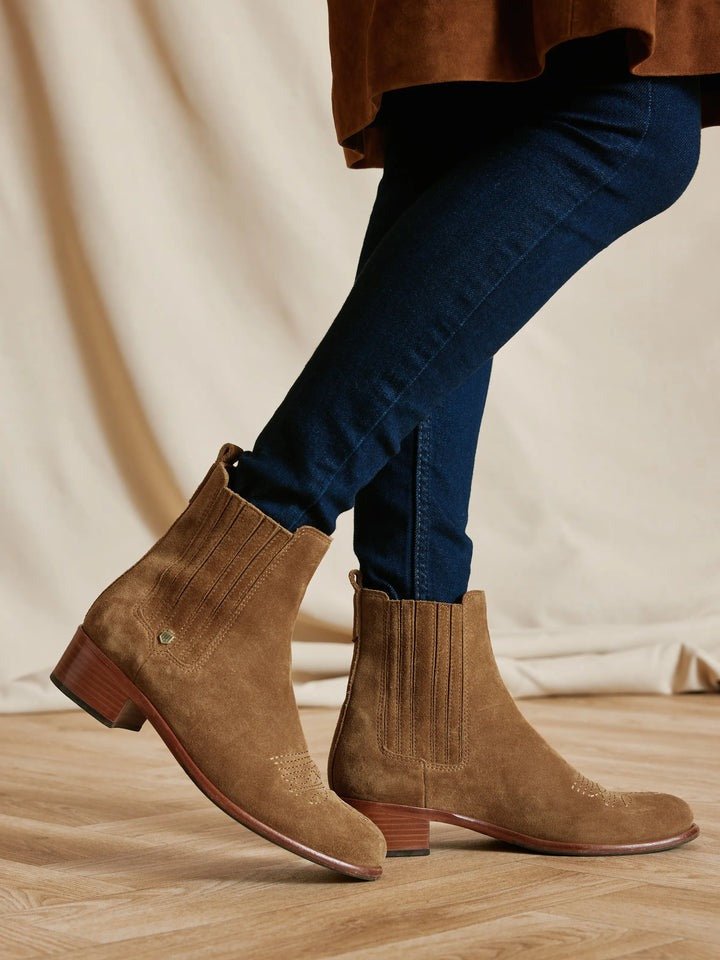 Young Ideas/Henmores - Rockingham Chelsea Boot - Tan Suede - 5