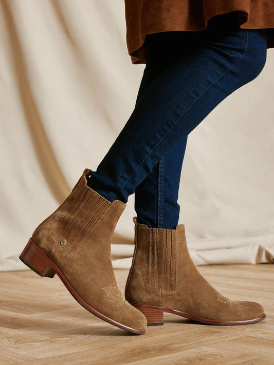 Young Ideas/Henmores - Rockingham Chelsea Boot - Tan Suede - 5
