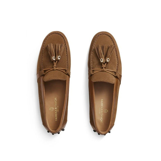 Young Ideas/Henmores - Rutland Driving Shoe - Tan Suede - 4