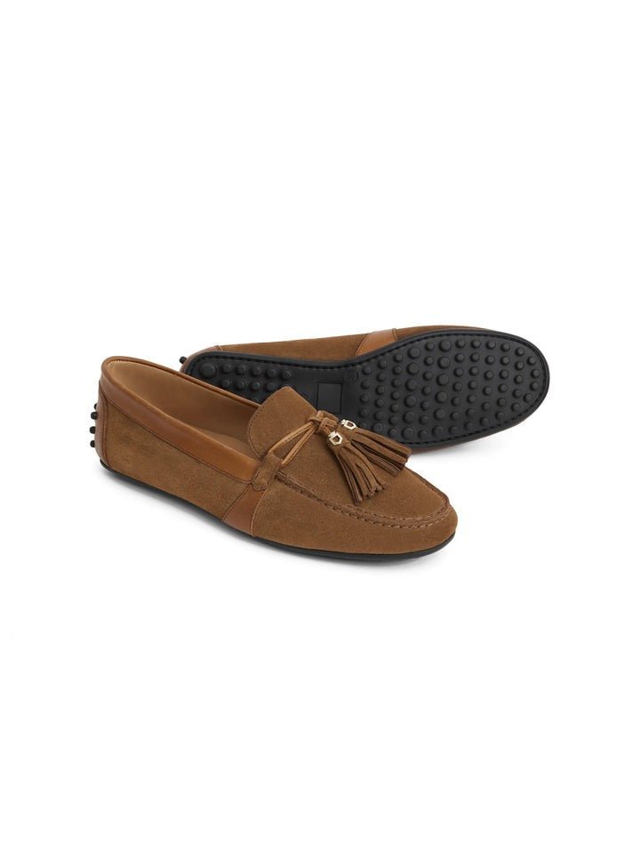 Young Ideas/Henmores - Rutland Driving Shoe - Tan Suede - 4