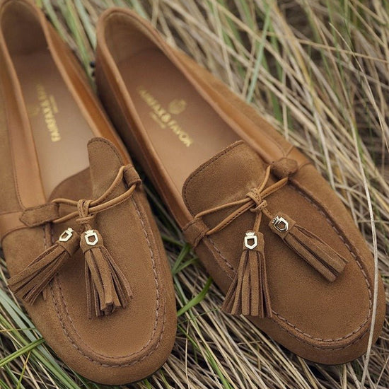 Young Ideas/Henmores - Rutland Driving Shoe - Tan Suede - 4