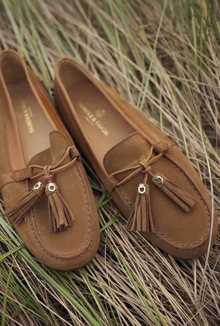 Young Ideas/Henmores - Rutland Driving Shoe - Tan Suede - 4