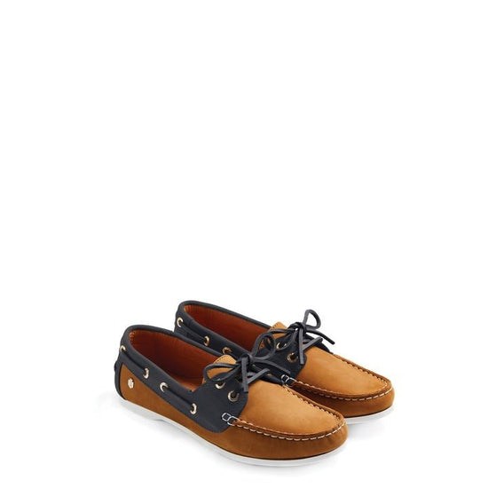 Young Ideas/Henmores - Salcombe Deck Shoe - Tan/Navy - 4