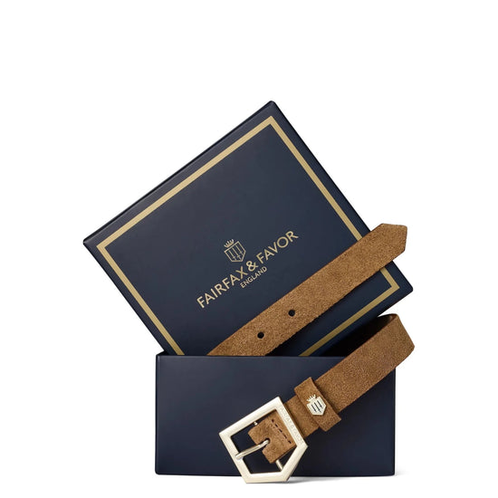 Young Ideas & Henmores - Sennowe Belt - Tan Suede - XS