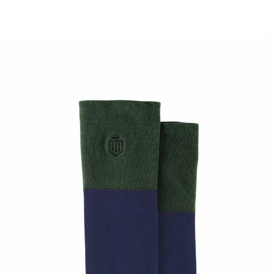 Young Ideas/Henmores - Signature Knee High Socks - Navy/Forest Green - OS