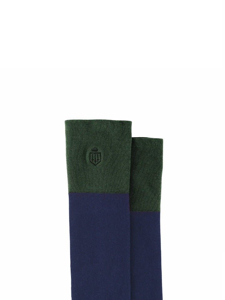 Young Ideas/Henmores - Signature Knee High Socks - Navy/Forest Green - OS