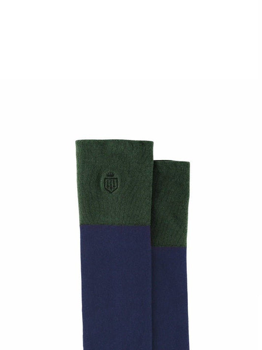 Young Ideas/Henmores - Signature Knee High Socks - Navy/Forest Green - OS