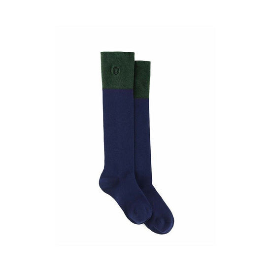 Young Ideas/Henmores - Signature Knee High Socks - Navy/Forest Green - OS