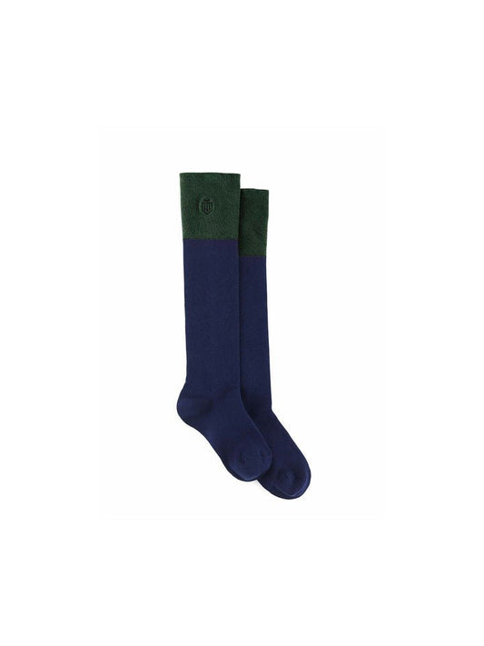 Young Ideas/Henmores - Signature Knee High Socks - Navy/Forest Green - OS