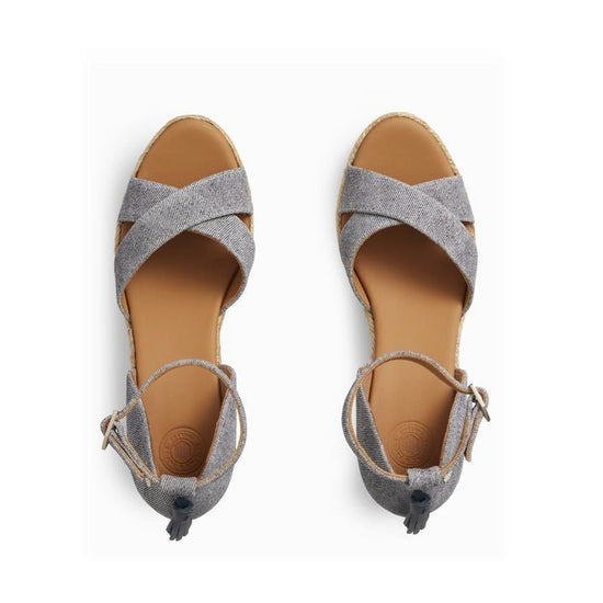 Young Ideas/Henmores - Valencia Wedge Shoe - Denim Suede - 4