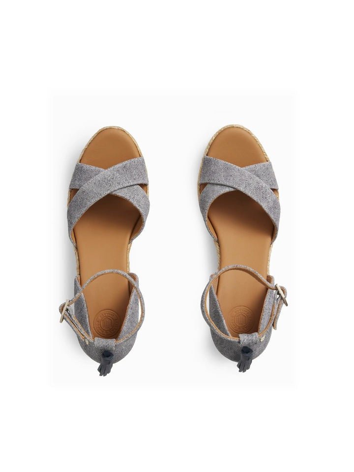 Young Ideas/Henmores - Valencia Wedge Shoe - Denim Suede - 4