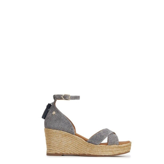 Young Ideas/Henmores - Valencia Wedge Shoe - Denim Suede - 4