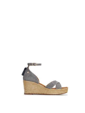 Young Ideas/Henmores - Valencia Wedge Shoe - Denim Suede - 4