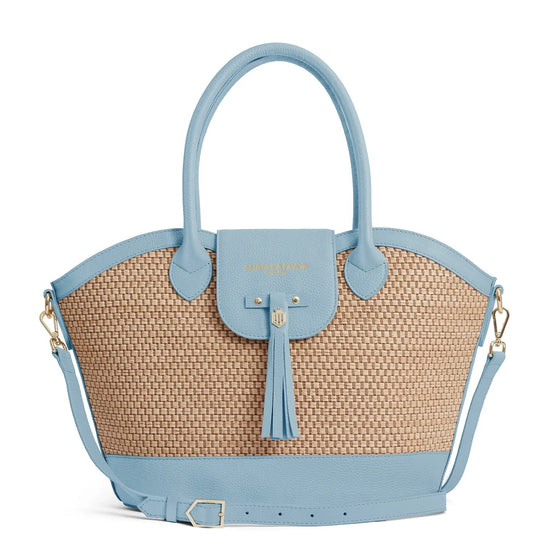 Young Ideas & Henmores - Windsor Basket Bag - Sky Blue Leather - OS
