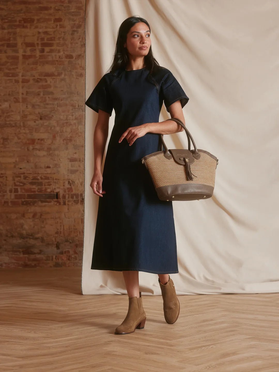 Young Ideas & Henmores - Windsor Basket Bag - Tan Leather - OS