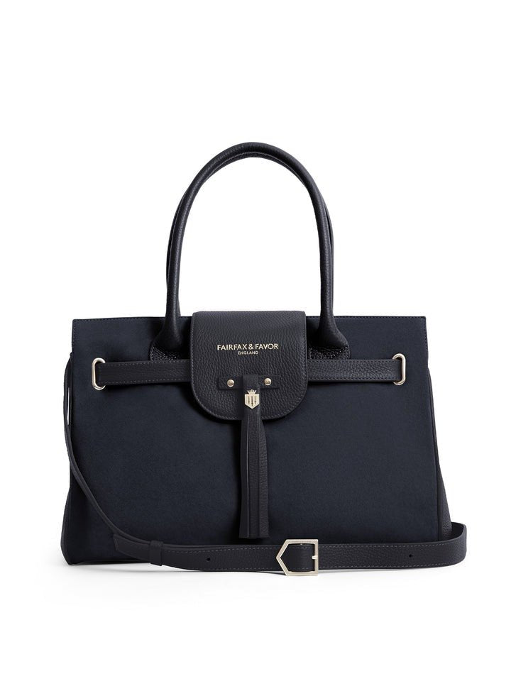 Young Ideas/Henmores - Windsor Handbag - Navy Suede - OS