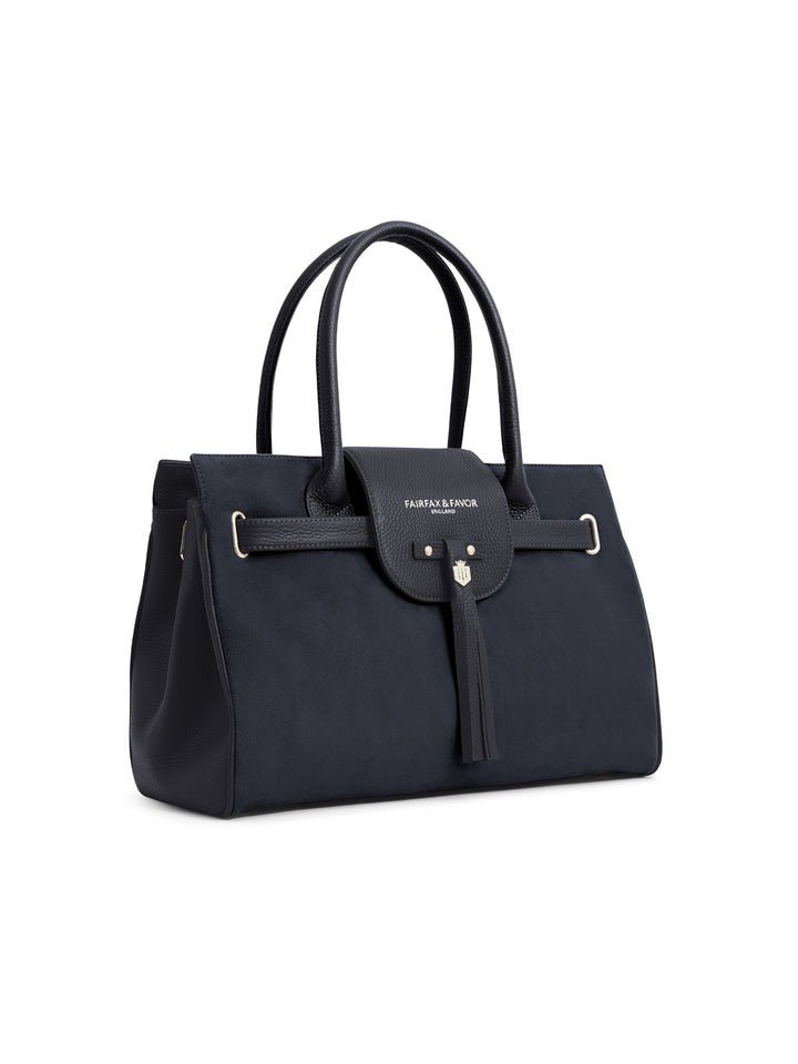 Young Ideas/Henmores - Windsor Handbag - Navy Suede - OS