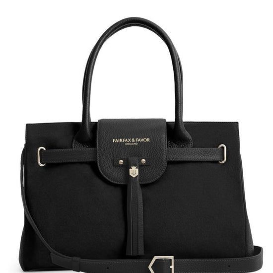 Young Ideas/Henmores - Windsor Handbag - Black Suede - OS