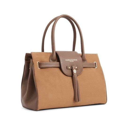 Young Ideas/Henmores - Windsor Handbag - Tan Suede - OS