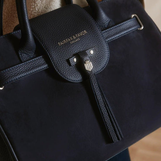 Young Ideas/Henmores - Windsor Handbag - Navy Suede - OS